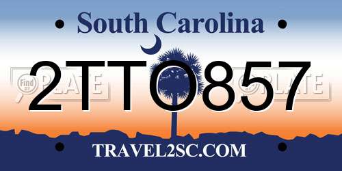 2TTO857 South Carolina License Plate