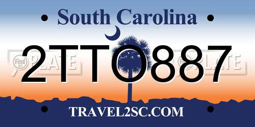 2TTO887 South Carolina License Plate