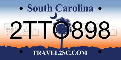 2TTO898 South Carolina License Plate
