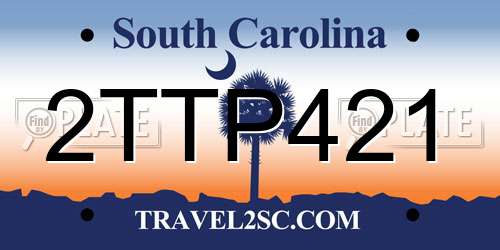 2TTP421 South Carolina License Plate