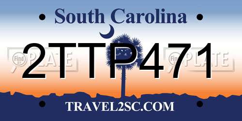 2TTP471 South Carolina License Plate