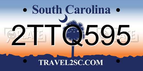 2TTQ595 South Carolina License Plate