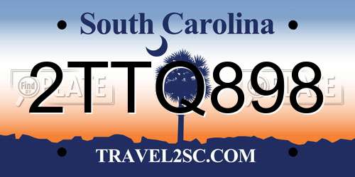 2TTQ898 South Carolina License Plate