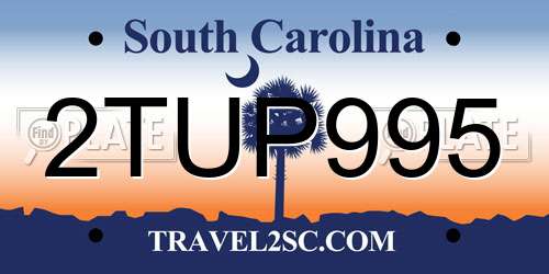 2TUP995 South Carolina License Plate