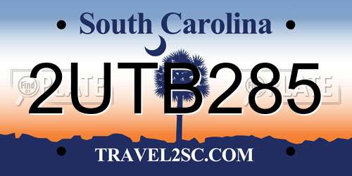 2UTB285 South Carolina License Plate