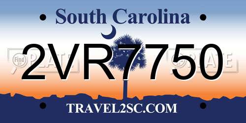 2VR7750 South Carolina License Plate