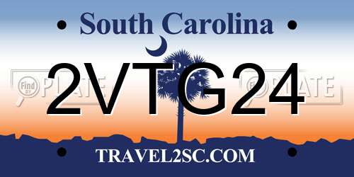 2VTG24 South Carolina License Plate