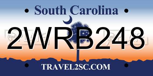 2WRB248 South Carolina License Plate