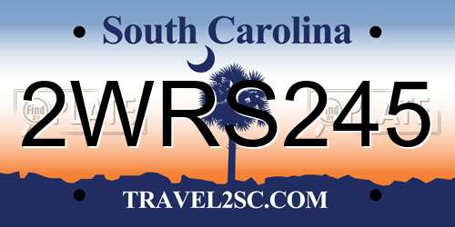 2WRS245 South Carolina License Plate