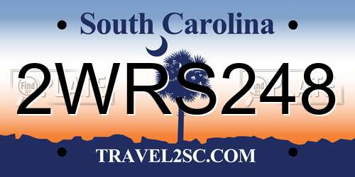 2WRS248 South Carolina License Plate