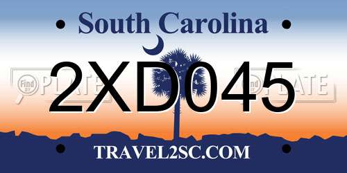 2XD045 South Carolina License Plate