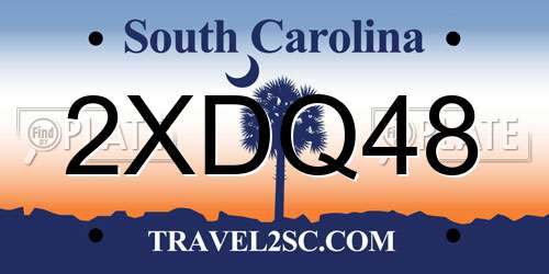 2XDQ48 South Carolina License Plate