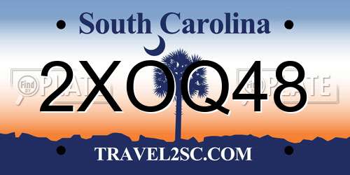 2XOQ48 South Carolina License Plate