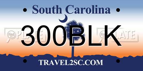 300BLK South Carolina License Plate