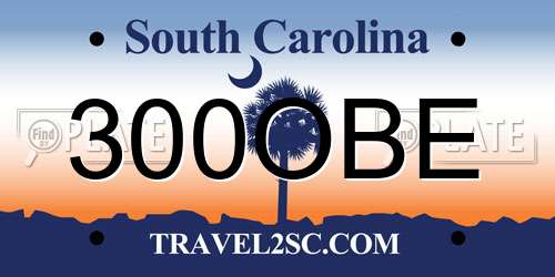 300OBE South Carolina License Plate