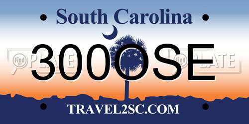 300OSE South Carolina License Plate