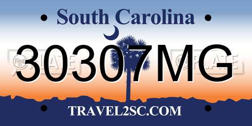 30307MG South Carolina License Plate