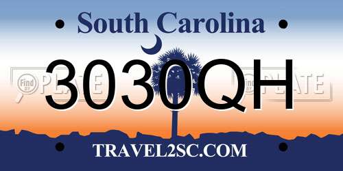 3030QH South Carolina License Plate