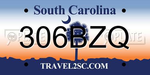 306BZQ South Carolina License Plate