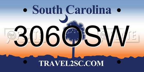 306OSW South Carolina License Plate