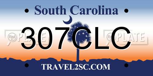 307CLC South Carolina License Plate