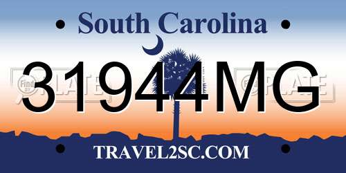 31944MG South Carolina License Plate