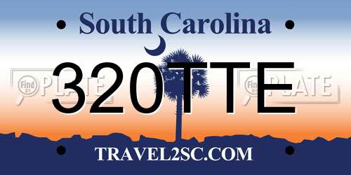 320TTE South Carolina License Plate