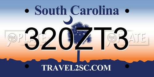 320ZT3 South Carolina License Plate