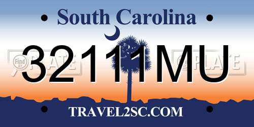 32111MU South Carolina License Plate