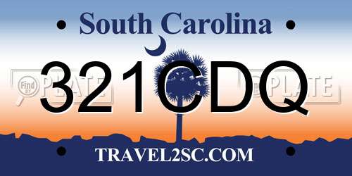 321CDQ South Carolina License Plate