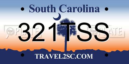 321TSS South Carolina License Plate