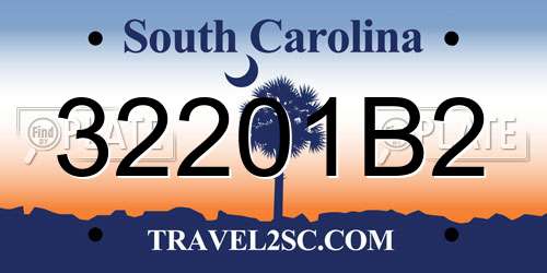 32201B2 South Carolina License Plate