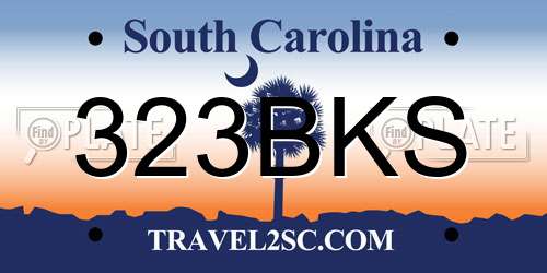 323BKS South Carolina License Plate