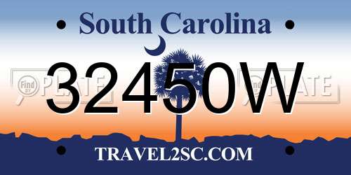 32450W South Carolina License Plate