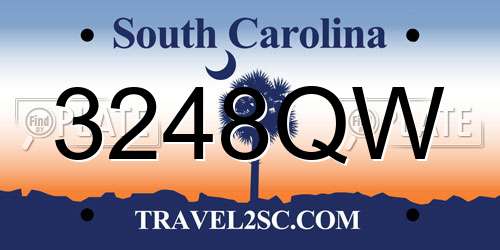 3248QW South Carolina License Plate