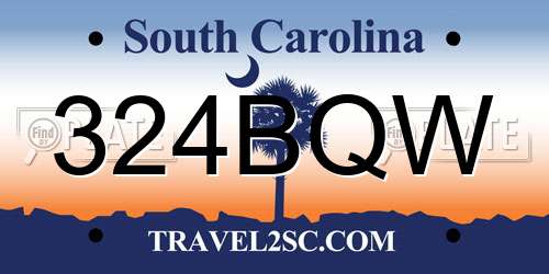 324BQW South Carolina License Plate