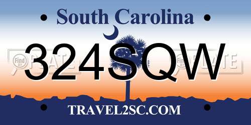 324SQW South Carolina License Plate