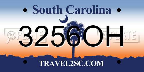 3256OH South Carolina License Plate