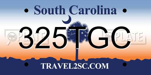 325TGC South Carolina License Plate