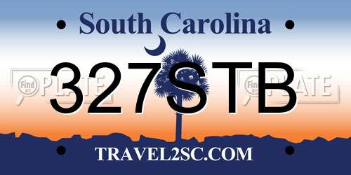 327STB South Carolina License Plate