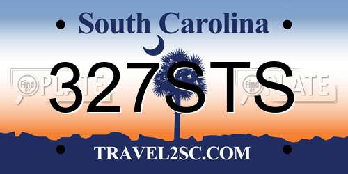 327STS South Carolina License Plate