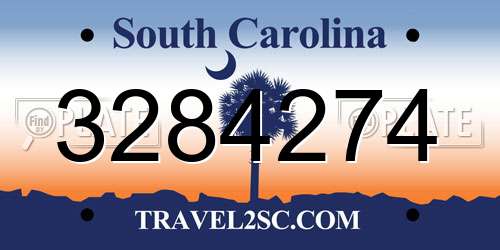 3284274 South Carolina License Plate
