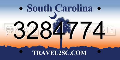 3284774 South Carolina License Plate
