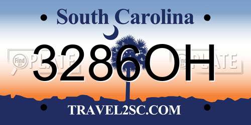 3286OH South Carolina License Plate