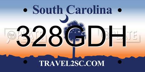 328GDH South Carolina License Plate
