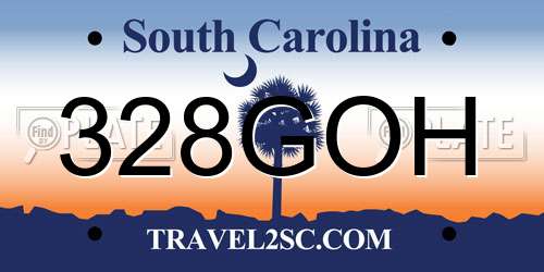 328GOH South Carolina License Plate