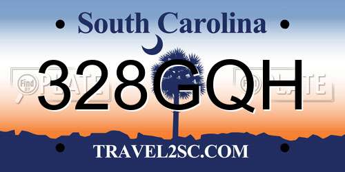 328GQH South Carolina License Plate