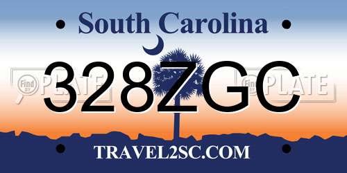 328ZGC South Carolina License Plate