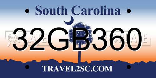 32GB360 South Carolina License Plate
