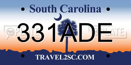 331ADE South Carolina License Plate